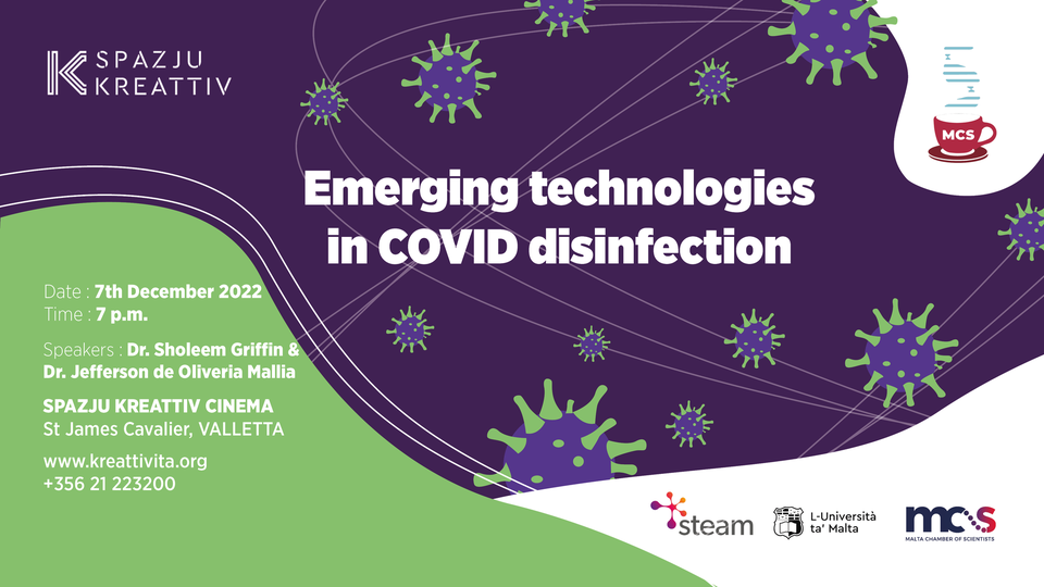 You are currently viewing <strong>Malta Café Scientifique | Emerging Technologies in COVID Disinfection</strong>